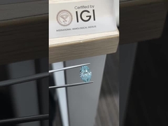 4.01ct مختبر غرووم الماسية بيضاوية القطع CVD فانسي مكثفة الأزرق VS1 2EX N IGI