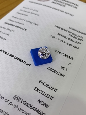شراء 3.18CT F VS1 3EX CVD الماس الاصطناعي للكؤوس قطع شهادة IGI LG626434630 online manufacture