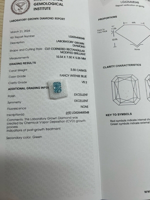 شراء 3.55ct فانسي زرقاء مكثفة المختبر النمو الماس OEM ODM online manufacture