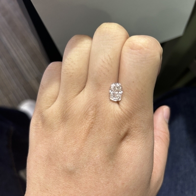شراء 2.28CT طويلاً الوسادة قطع مختبر الماس النضج VS1 وضوح F لون online manufacture