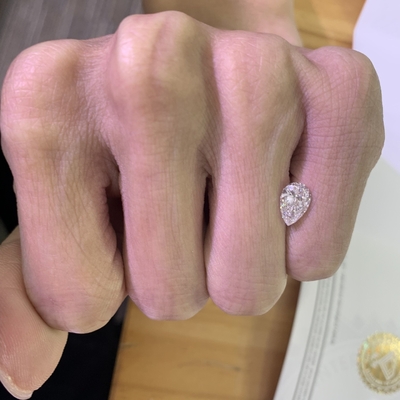 شراء 1.26CT F لون VVS2 وضوح 2EX شكل بير الماس المنتج في المختبر online manufacture