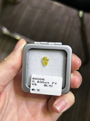 شراء 0.83ct المختبر مصنوع من الماس الأصفر قطع بير CVD فانتزي الأصفر فضفاض VS الماس online manufacture