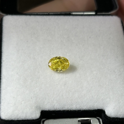 شراء 1.18ct قطعة بيضاوية HPHT Labor Diamonds Fancy Vivid Yellow VVS2 2VG N معتمدة من قبل IGI online manufacture
