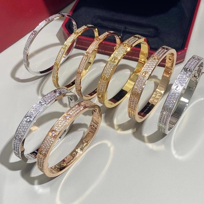 شراء GH VS Bangle معطوف بالماس سوار الحب الماس الطبيعي المجوهرات online manufacture