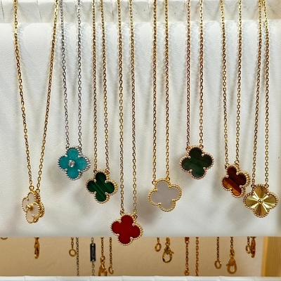 شراء مجوهرات مالاكيت 18 كارت الذهب الصلب قلادة النسخة الجوهرية فان online manufacture