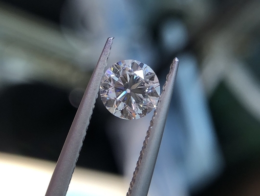 1.0CT D VS1 VG HPHT المختبر الكبير الماس المقطوعة المستديرة لإنتاج المجوهرات