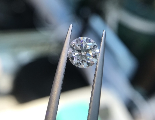 1.0CT D VS2 ID EX CVD HPHT المختبر النمو الماسية مستديرة القطع الرائعة
