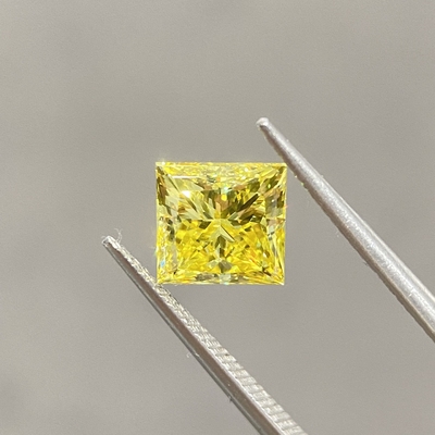 VVS2 2.14ct مختبر تم إنشاؤه الماس الكاناري CVD HPHT الماس OEM