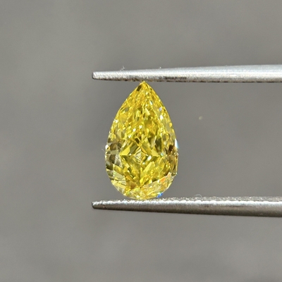 1.39ct VVS2 مصنوع من قبل الإنسان الماس الأصفر Cvd و Hpht الماس قطع بير