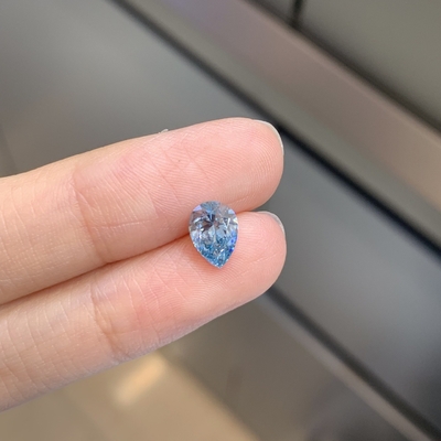 معتمد من قبل IGI 1.13ct المختبر المزروع الماس بير قطع CVD الوسيم المكثف الأزرق VS2 2EX N