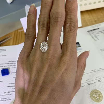 5.72ct مختبر غرووم الماسية البيضاوية قطع CVD F VS2 2EX N IGI LG631425478