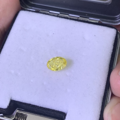 1.51ct المختبر النمو الماس بيضاوي القطع HPHT فانتزي اللون الأصفر VS1 2EX N