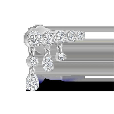 0.34 قيراط مختبر صنع الأقراط الماس حلقة VVS وضوح HPHT