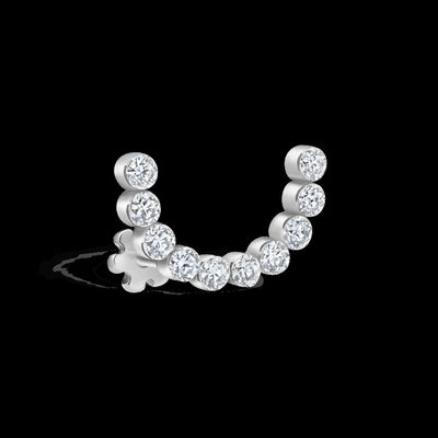 0.16 قيراط مختبر صنع الماس حلقة الأقراط VVS وضوح HPHT